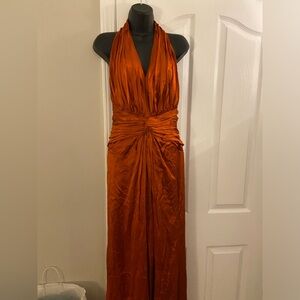 Tadashi Shoji Dress Halter Silk Size 4